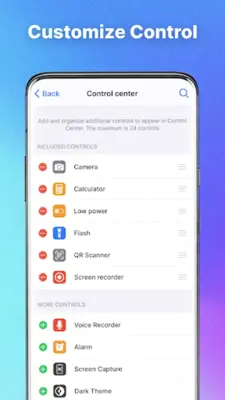 Control Center IOS 15 android App screenshot 5